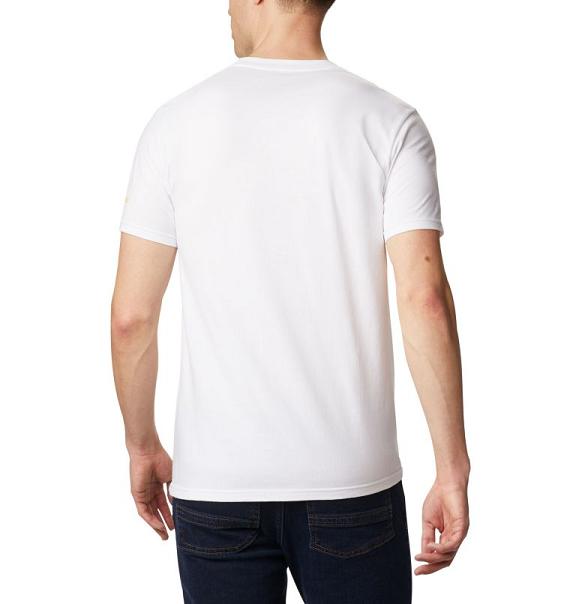 Columbia PFG T-Shirt White For Men's NZ45730 New Zealand